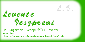 levente veszpremi business card